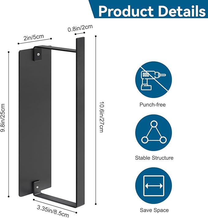 Magnetic Hanger Holder for Laundry Room, sunoyar Large Strong Magnetic Hanger Storage Organizer for Dryer/Washing Machine 2Pack Black