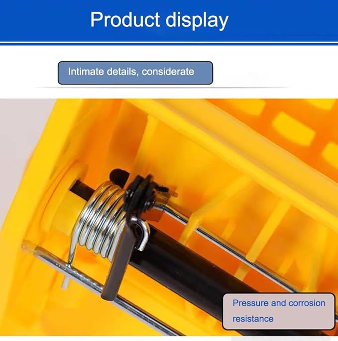 2 Pack Water Press Spring Replacement for Commercial Mop Bucket Side-Press Wringer Torsion Springs for Combo on Wheels Heavy Duty Business Floor Cleaning Mopping Buckets Accessories