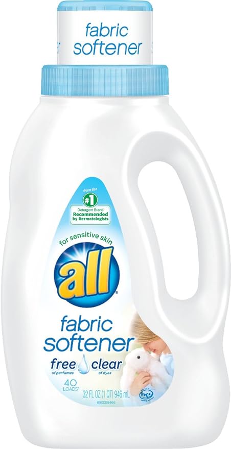all Concentrated Fabric Softener Liquid, 40 Loads-Free & Clear-32 oz