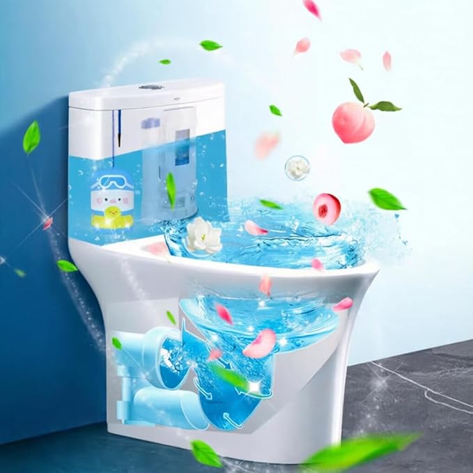 Toilet Bowl Cleaner, 3 Pack Automatic Toilet Cleaner Bottle, Long-Lasting Deep Cleaning & Deodorized, Blue Ocean Scent