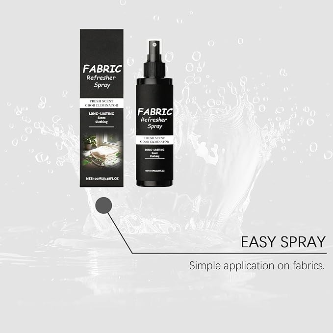 Clothes Refresher Spray Fabric Freshener, Dry Wash Mist For All Clothing Types, Plant Based, Odour Eliminating, Linen Spray Deodorizer for Clothes Laundry