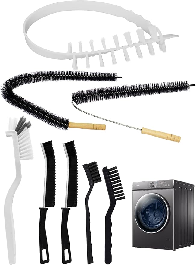 8 Pack Washing Machine Cleaning Brush Kits, Front Load Washer Cleaner Tools Accessories, for Tight Spaces and Washing Machine Rubber Seals