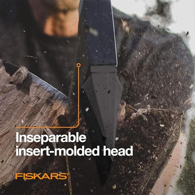 Fiskars X11 Splitting Axe Hatchet, 17" Tree Branch Cutter and Wood Axe for Small Logs with Shock-Absorbing Handle