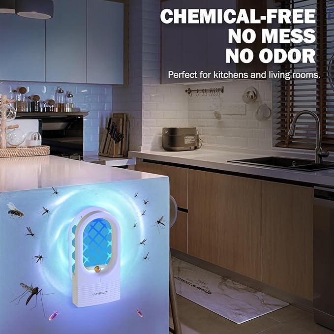 5 Pack Refills for Flying Insect Trap, Plug-in Bug Catcher Refills, Indoor Fly Trap for Moth, Gnat Killer Indoor, Bug Killer (Device Not Included)