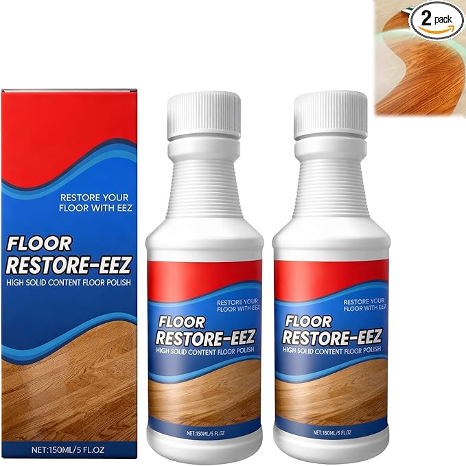 2Pcs Floor Restore Cleaner, Floor Restore, High Solid Content Floor Polish For Shine Renewal & Protective Layer, Quick-Drying Protective Finish For Tile, Shine Wood