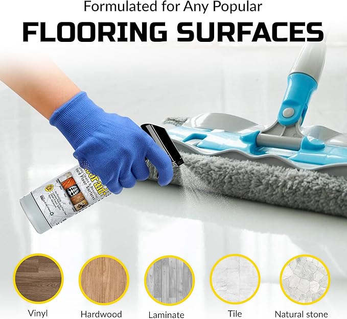 Flooraid Rock Doctor Multi-Surface Floor Cleaner Combo Pack, 64 oz and 24 oz – Cleans Vinyl, Ceramic Tile, and Stone