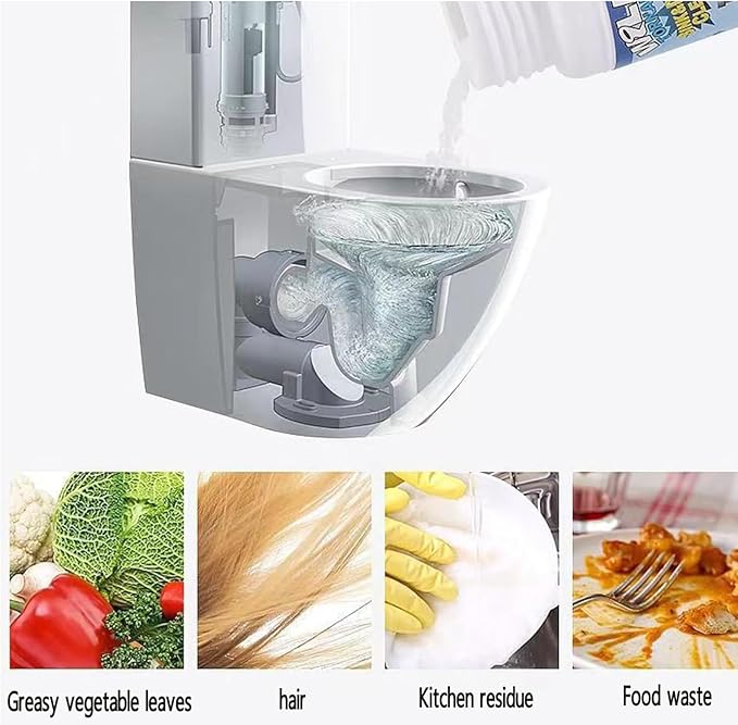 Pipe BFast Acting Foaming Unclogger for Kitchen Sink, Bathroom, Shower, and Toilet Pipeline Cleaningobo Drain Cleaner,Wild Sink And Drain Cleaner Powder, (5)