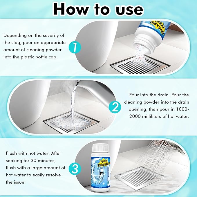 Wild Tornado Drain Clog Remover,Powerful Pipeline Dredging Agent,Unclog Sink Drain Cleaner, for Kitchen Bathroom Sinks Tubs Pipe