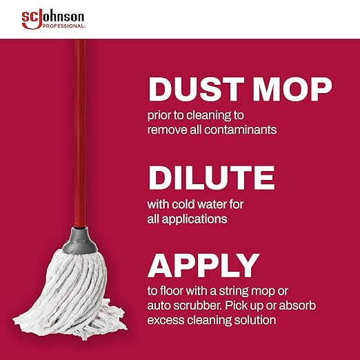 SC Johnson Professional Heavy Duty Neutral pH Floor and Surface Cleaner, Floor Cleaner Concentrate, 1 Gallon, for Professional Use Only