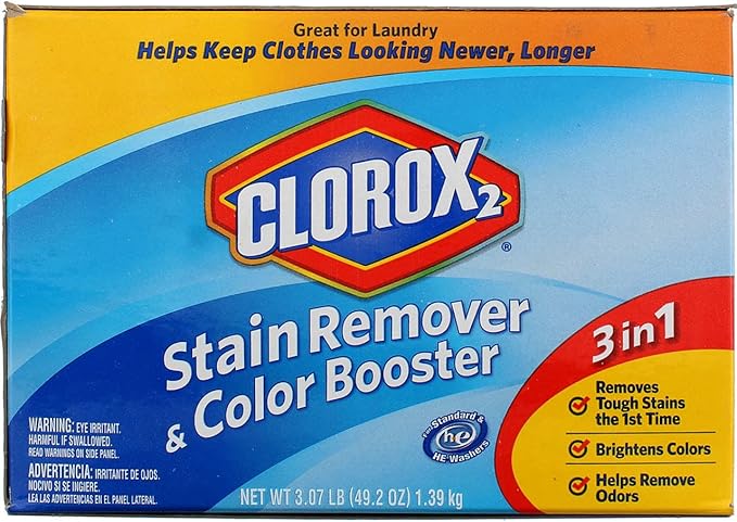 Clorox 2 Laundry Stain Remover and Color Booster Powder, 49.2 Ounce (Pack of 2)