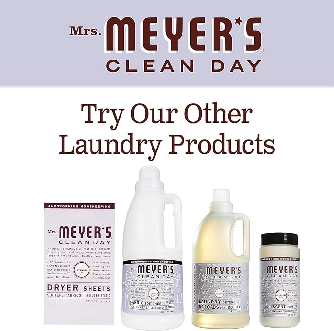 Mrs. Meyer's Clean Day Dryer Sheets Lavender, 80 Count (Pack of 3)