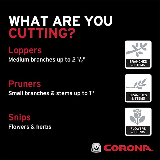 Corona BP 3214D ComfortGEL Bypass Hand Pruner, 3/4-inch cut , Red