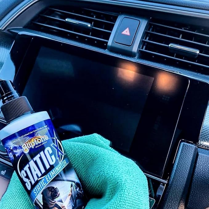 Gliptone Static X Static Eliminator, Removes Dust, Fingerprints, Pet Hair, Lint. Safe for use on Glass, Plastics, Metal and All Types of Fabrics, Computer Monitors, Mobile Devices (8 Fl Oz)