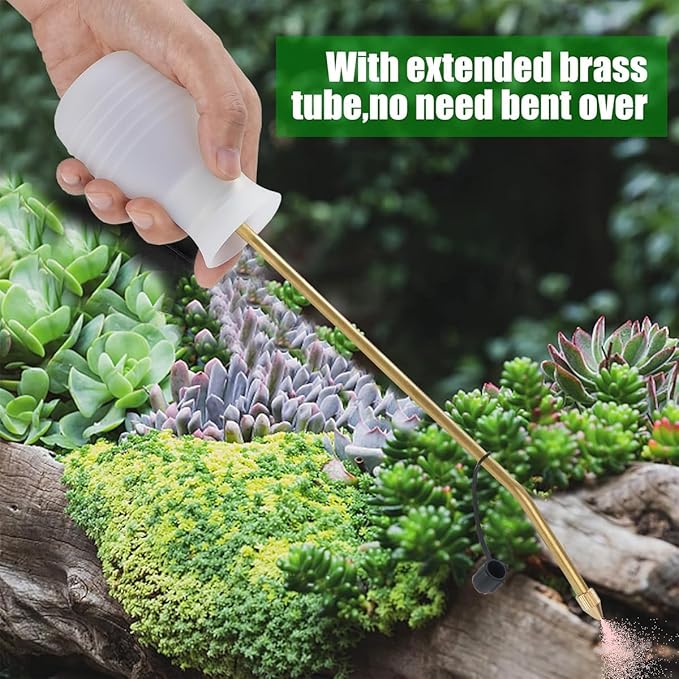 Powder Duster Large Diatomaceous Earth Bulb Duster (White)