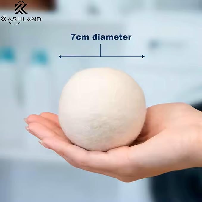Organic Wool Dryer Balls: Eco-Friendly & Chemical-Free | Our Anti-Entanglement Reusable Balls Eliminate Wrinkle Static | 6-Pack XL Dryer Balls for Laundry is Made with New Zealand Wool (Gry-DG)