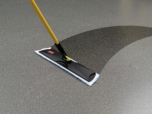 Rubbermaid Commercial Products Microfiber Wet Mop Head Pad 18 inch Blue for Janitorial/Professional Cleaners and Light-Duty Cleaning/Mopping on Hard-Wood/Tile/Other Floor Sufaces