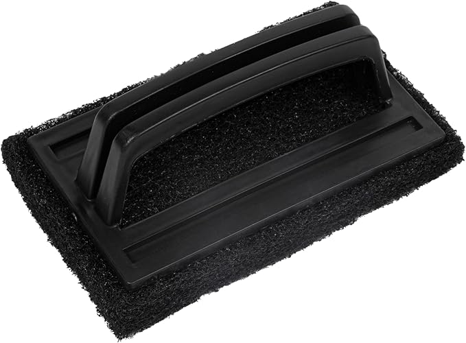 Restaurantware RW Clean 6 Inch x 3.5 Inch Scouring Pads 10 Multi Purpose Scrub Pads - Non Abrasive Heavy Duty Black Nylon Scrub Pads For Cleaning For Cleaning Or Scrubbing