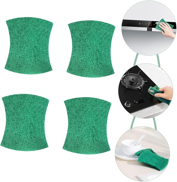 6pcs Reusable Scouring Pads for Dishes Kitchen Scrubber Pads Cleaning Soft Non Scratch Brush