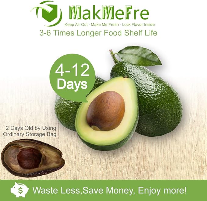 MakMeFre 8 Pack 8"x20'(4Rolls) and 11"x20' (4Rolls) Vacuum Sealer Bags Rolls for Food,Commercial Grade, BPA Free,Puncture Prevention,Great for Sous Vide Cooking