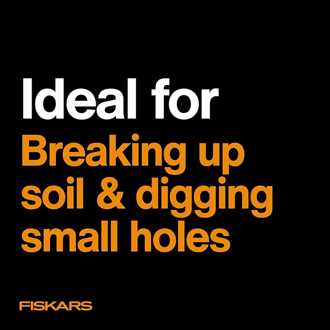 Fiskars Eco Trowel with Curved Spade, Ergonomic Handle, UV Resistance, Durable, Eco-Friendly Tool for Planters and Garden Beds