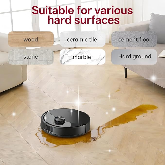 1L Floor Cleaning Solution Compatible with Roborock/Eufy/iRobot/Ecovacs/Dreame/Shark, Fragrance Deodorization, Deep Cleans for Multiple Hard Floors (1 Liter, 【Rose】)