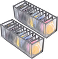 TIGARI Wardrobe Clothes Organizer, Draw and Closet Organizers, Storage for Socks, Underwear, Bra Ties, Baby Clothes (Gray)