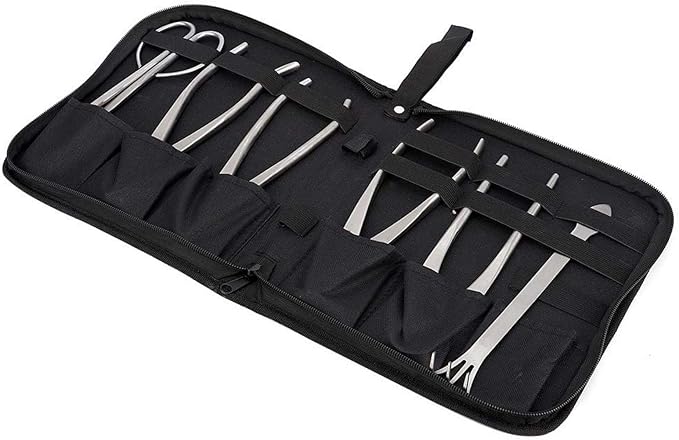 Bonsai Tools Set, 6pcs Stainless Steel Bonsai Garden Plant Tree Scissors Trimming Cutting Tool Set with Storage Bag, Garden Plant Tools