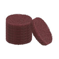 uxcell 8Pcs Scrubber Scouring Pad, 2 Inch 800 Grits Drill Power Brush Hoop and Loop Scrub Pads Discs Polishing Pad for Household Furniture Automotive Cleaning, Dark Red