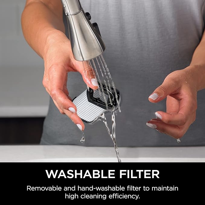 Shark WV410BL WANDVAC Cordless Hand Vacuum, Ultra-Lightweight & Portable with Powerful Suction & Tools for Pets, Designed for Car & Home, Dark Blue
