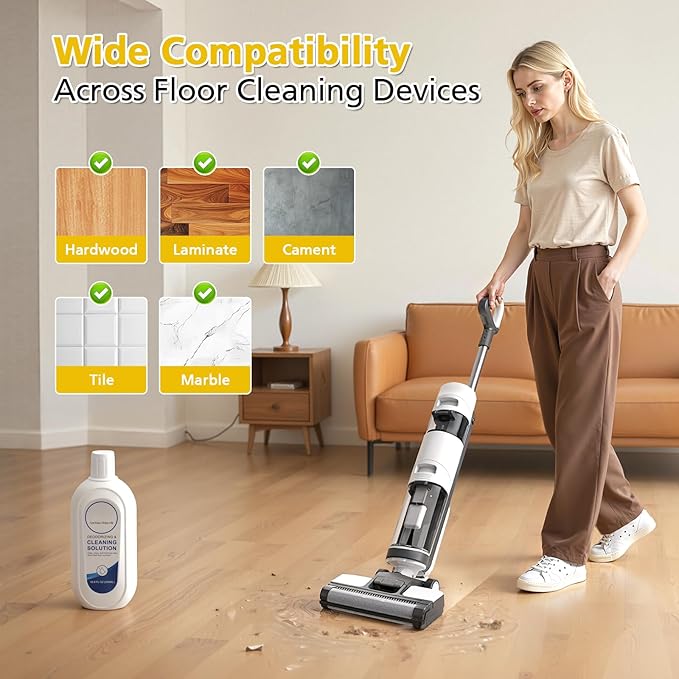 2 Pack Floor Cleaning Solution for Tineco and Robot Vacuums with Mopping, Deep Cleans Multiple Hard Floors for iFLOOR Series, FLOOR ONE S3 / S5 / S6 / S7 / S9 Artist Series Wet Dry Vacuum