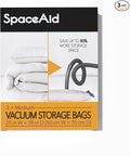 SpaceAid Vacuum Storage Bags, Space Saver Sealer Compression Bags for Comforters, Blankets, Pillows, Bedding, Clothes (Medium 3 Pack)