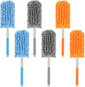 Mini Duster for Cleaning, 360° Bendable Hand Dusters with Extension Pole, Washable Small Duster for Car Interior, Office, Furniture