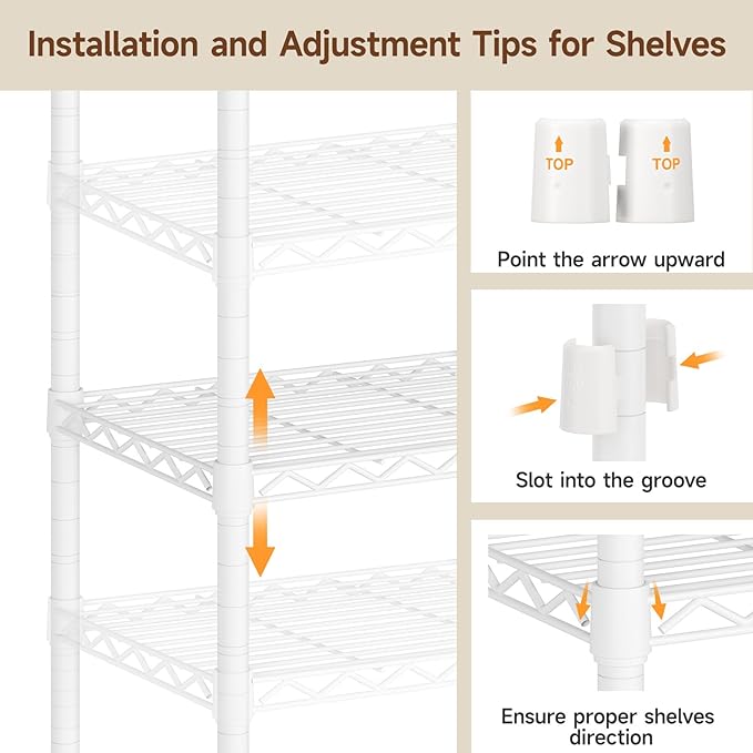 ONBRILL F5 Extra Large Industrial Pipe Clothing Rack, Freestanding Portable Closet Organizer System with Shelves & Hanging Rods, 88.6'' Wide Heavt Duty Clothes Rack, Max Load 1300lbs, White