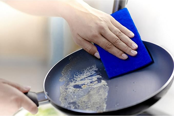 Scotch-Brite Non-Scratch Scour Pads | Zero Scratch | For Nonstick Cookware | Dishwasher Safe | Made with Recycled Plastic | 3 Pads, Pack of 10