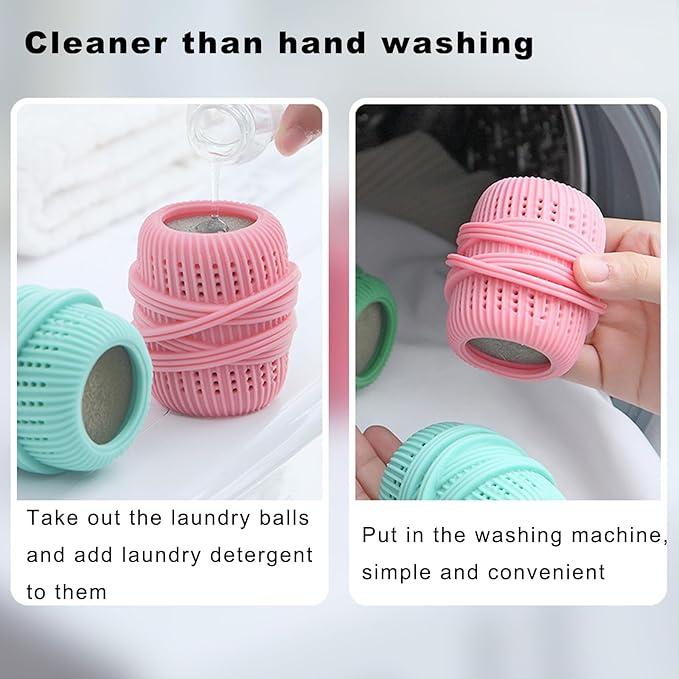 Washing Machine Laundry Ball Reusable Fabric Softener Dispense Ball for Washing Sponge Cleaning Tool Household Substitute (Green)