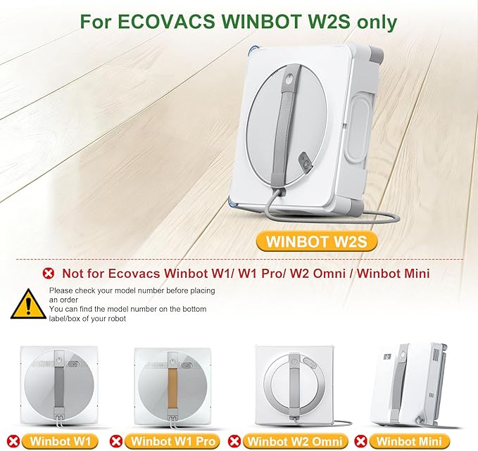 Cleaning Rag for ECOVACS WINBOT W2S/ W2S Omni Window Cleaning Robot, Washable and Reusable W2S Mop Pad Accessories 12 Pcs