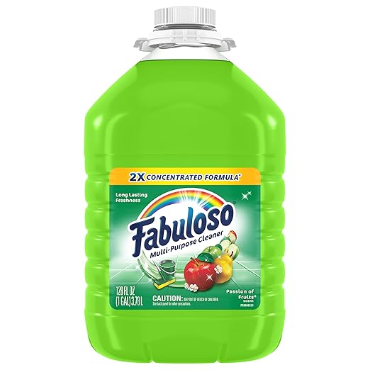 Fabuloso 2X Multi-Purpose Cleaner, No Rinse Floor Cleaner, Long-Lasting Freshness, Passion of Fruits Scent, 128 fl oz