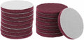 HARFINGTON 16pcs Scrubber Scouring Pads 400 Grits 4 Inch Drill Power Brush Hoop and Loop Surface Conditioning Disc Drill Scuffing Disc Scrub Pads for Home Kitchen Cleaning, Red