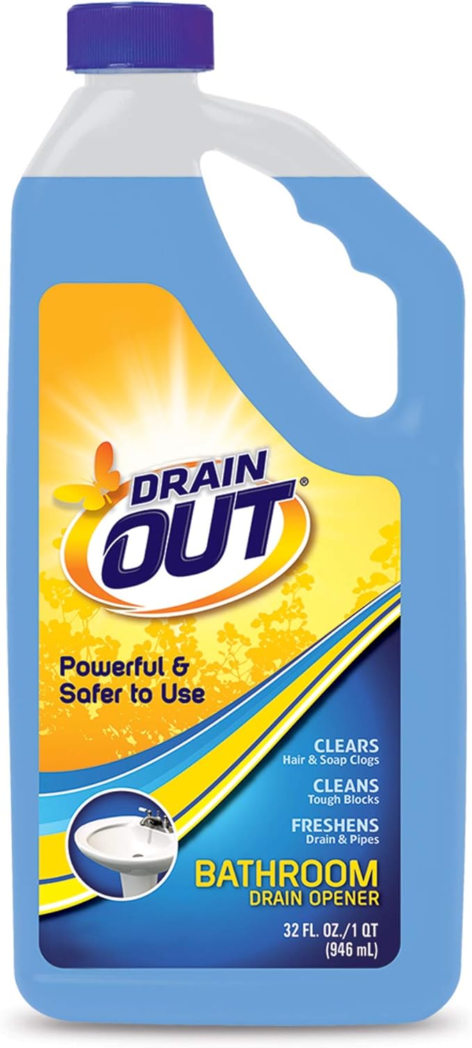 Drain OUT Bathroom Drain Cleaner, Hair & Soap Scum Clog Remover, Drain Opener, Toilet Clog Remover, 16 Ounce