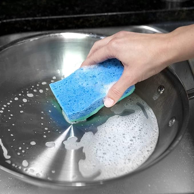 O-Cedar Scrunge Non-Scratch Scrub Sponge Multi-Use,All-Purpose,Odor-Resistant,Scrubbing Sponge Safely Cleans All Hard Surfaces in Kitchen and Bathroom,6 Count (Pack of 2)