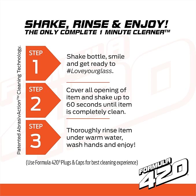 Formula 420 Cleaner - Glass, Metal and Ceramic - 12 Oz. Bottles. 2 Pack