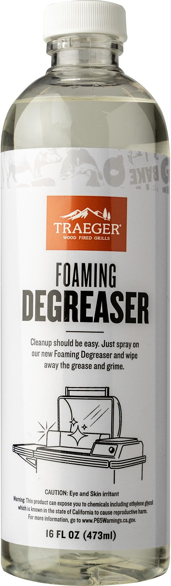 Traeger Grills Deep Cleaning Kit - Exterior Detailing Spray (16oz), Foaming Degreaser (16oz), Grill Scraper & Pad, Microfiber Towels, Nitrile Gloves - Tools for cleaning Grill, Smoker, Oven, Griddle