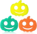 3 Pcs Dual Sided Scrub Sponge Multi Functional Cute Temperature Sensitive Non Scratch Dish Sponge for Washing Dishes Kitchen Bathroom (Thanksgiving Pumpkin,Orange, Yellow, Green)