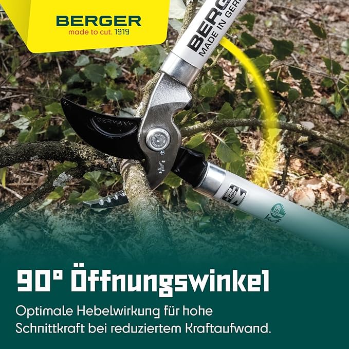 BERGER Lopping Shear Bypass Classic, Length: 600 mm Made of high-Grade Steel, Pruning Shear with Stop Damper no. 4200