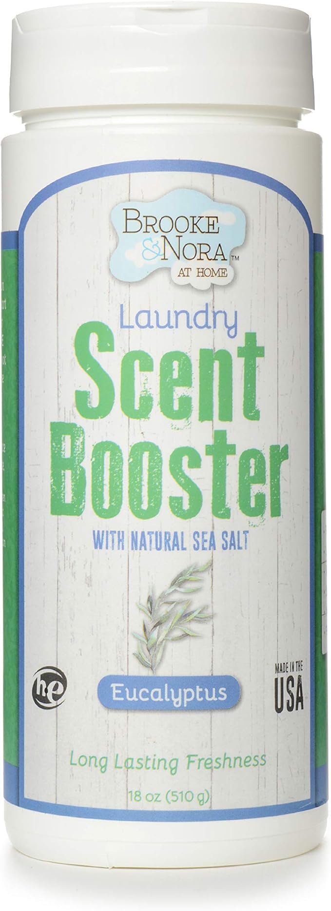 B&N All Natural Brooke & Nora at Home Laundry Scent Booster Made with Natural Sea Salt, Eucalyptus, 18 Ounce