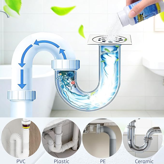 Drain Cleaner Shower Sink Cleaner New - Powerful Pipeline Dredging Agent, Kitchen Unblocker, Sink and Drain Cleaner for Kitchen Toilet（3PCS）