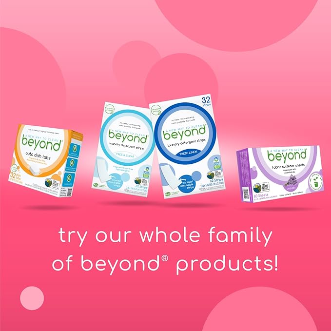 Beyond Auto Dishwasher Tablets [32 tablets] - Fragrance & Dye Free - Certified Biobased. Powerful. Plant-Based Ingredients