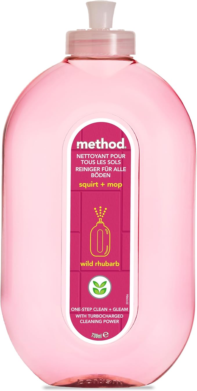 method Floor Cleaner, Radiant Shine on Floors, Fresh Rhubarb Scent, Deep Cleaning, 1 x 739ml