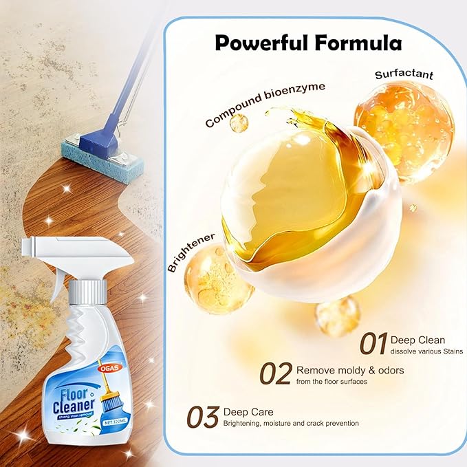 Floor Cleaner Concentrate, Hard Surface Floor Cleaner Spray for Hardwood, Ceramic Tile, Marble, Grout, and Composite Material Surface, Bathroom Cleaning Kit -120ml