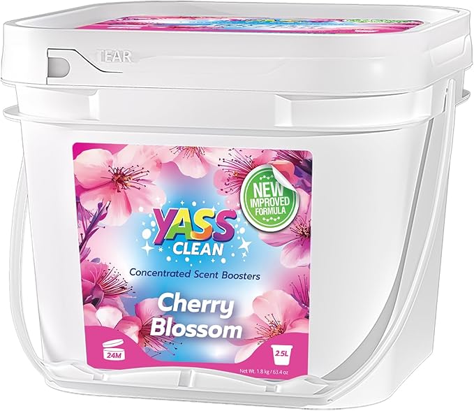 In-Wash Scent Booster Beads, Long Lasting Laundry Beads for Odor Protection, Fresh Scent Booster Beads, Laundry Scent Booster Fresh Extender, Cherry Blossom Scent, 63.5 Oz